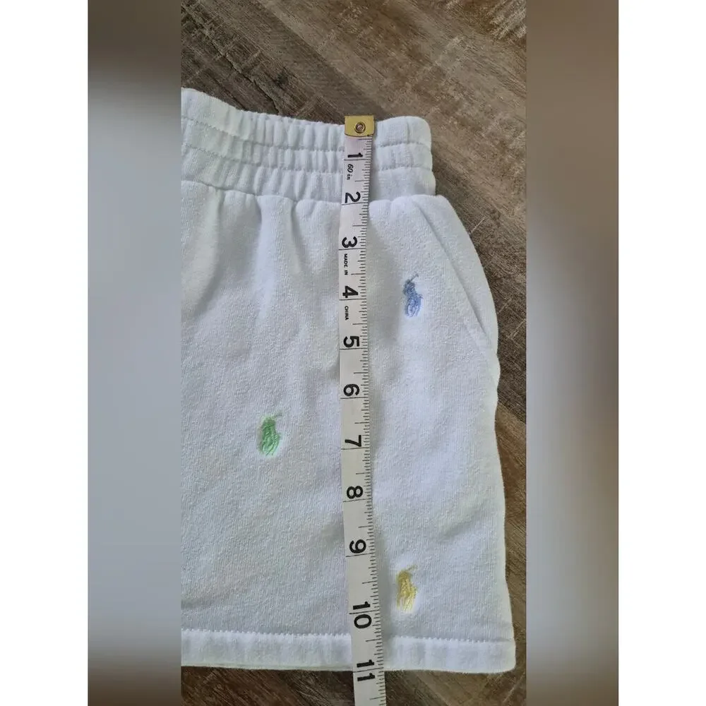 Polo Ralph Lauren Girls Shorts Bundle Size 8-10  Blue White 2pc Set.